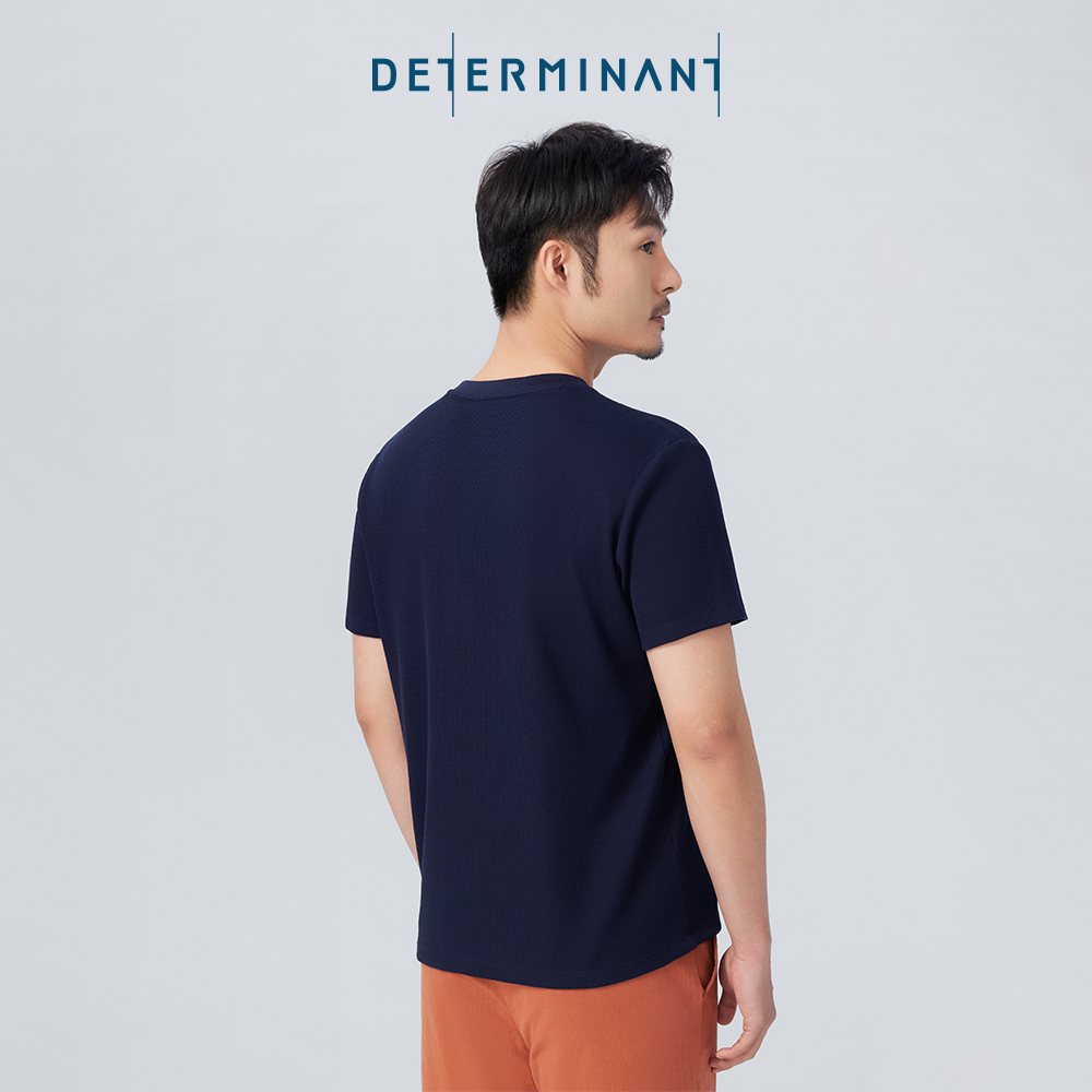 Áo thun nam Cotton Wicking thấm hút tốt chống sờn vải thương hiệu Determinant - màu Xanh Navy [T07]