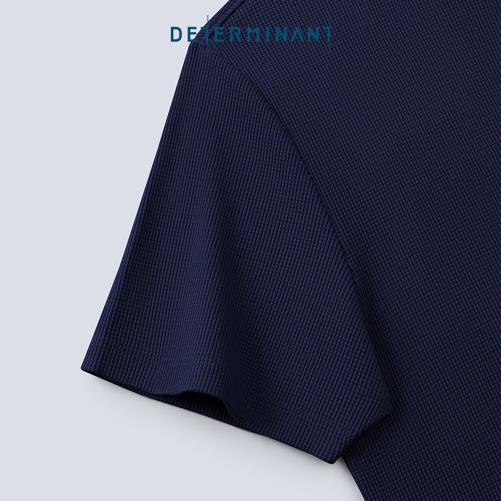 Áo thun nam Cotton Wicking thấm hút tốt chống sờn vải thương hiệu Determinant - màu Xanh Navy [T07]