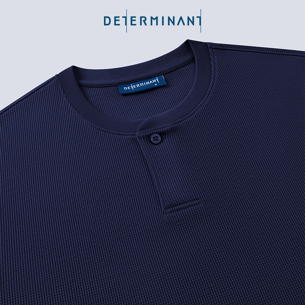 Áo thun nam Cotton Wicking thấm hút tốt chống sờn vải thương hiệu Determinant - màu Xanh Navy [T07]