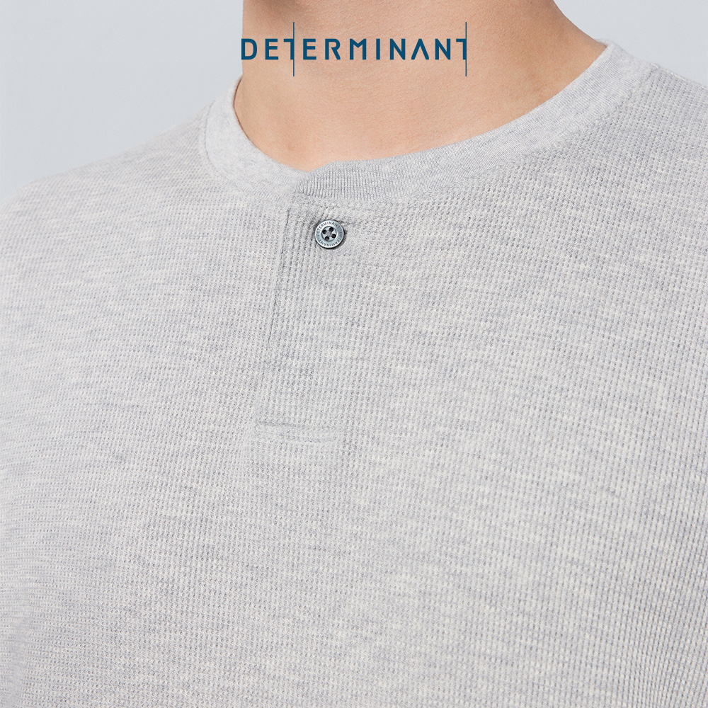 Áo thun nam Cotton Wicking thấm hút tốt chống sờn vải thương hiệu Determinant - màu Xám nhạt [T07]