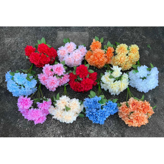 Hoa vải giả,hoa thược dược nhỏ cụm 9 bông