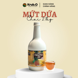 Mứt dứa Krub.O làm bánh pha chế trà sữa đồ uống trà hoa quả cà phê chai 2.1kg