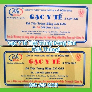 (1 thùng) Gạc Y tế tiệt trùng Đông Pha.( Gạc 3 con nai)