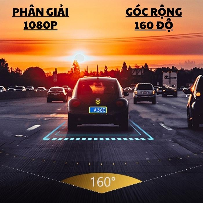 Camera hành trình OLED V8 FullHD 1080p có cảnh báo va chạm lấn làn - Xem Video Trên Điện Thoại Và Màn Hình ANDROID