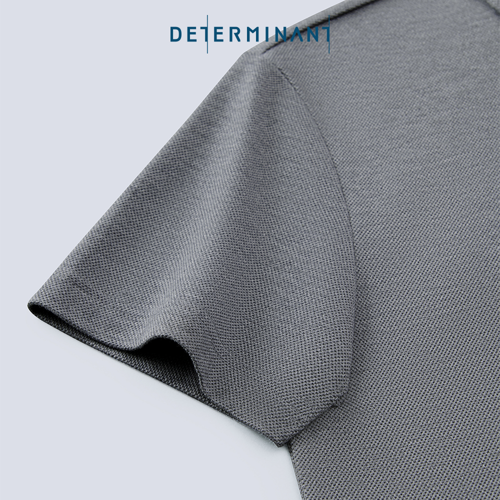 Áo thun nam Polo Cotton kháng khuẩn bền màu thương hiệu Determinant - màu Xám đậm [P02]