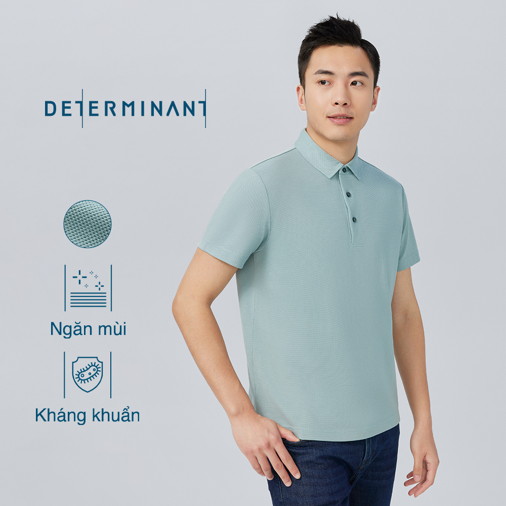 Áo thun nam Polo Cotton kháng khuẩn bền màu thương hiệu Determinant - màu Xanh lá [P02]