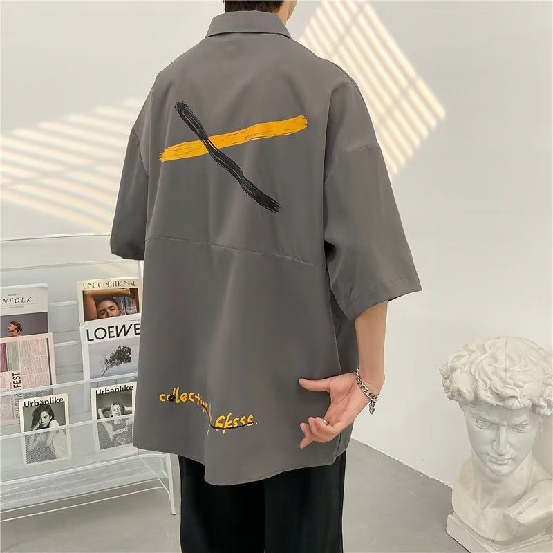 Áo sơ mi nam sơ mi ngắn tay nam nữ Menswear cổ vest unisex tay lỡ basic chất vải đũi trơn Hàn cao cấp mịn chống nhăn