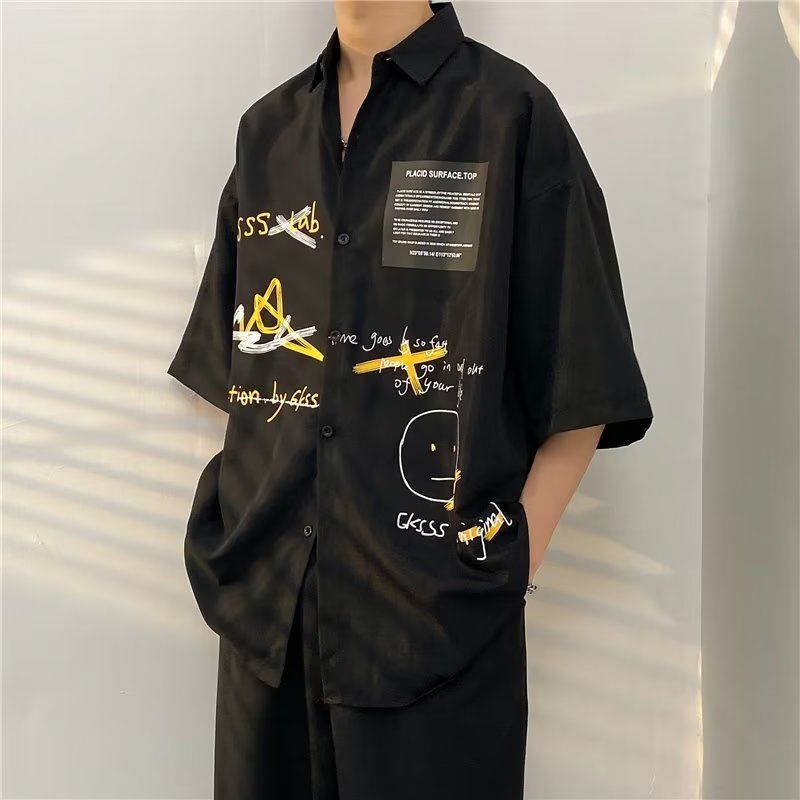 Áo sơ mi nam sơ mi ngắn tay nam nữ Menswear cổ vest unisex tay lỡ basic chất vải đũi trơn Hàn cao cấp mịn chống nhăn