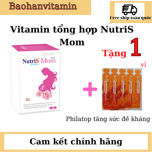 Viên uống vitamin tổng hợp cho bà bầu, mẹ sau sinh NutriS Mom