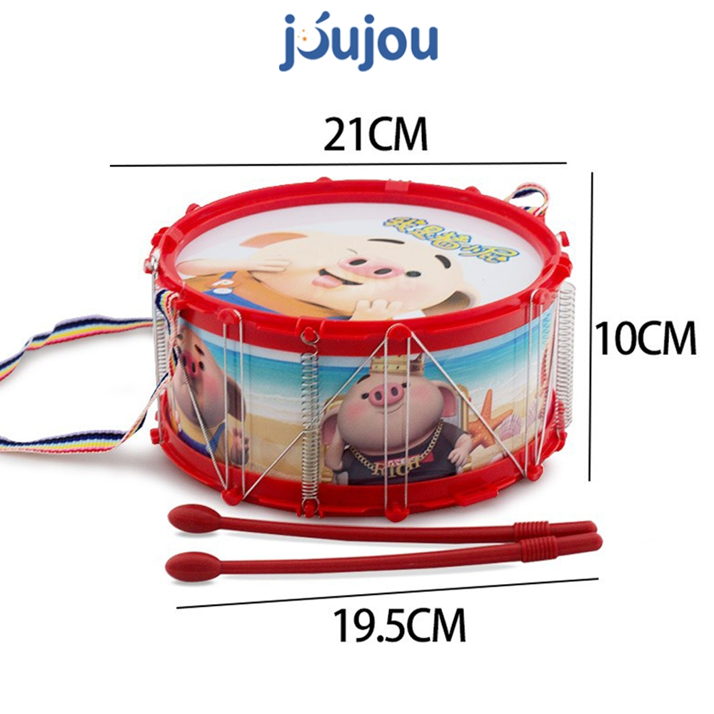 Bộ đồ chơi trống kèn JuJou có mẫu kèm xúc xắc, kèn, âm vang tốt, chất liệu nhựa bền đẹp an toàn