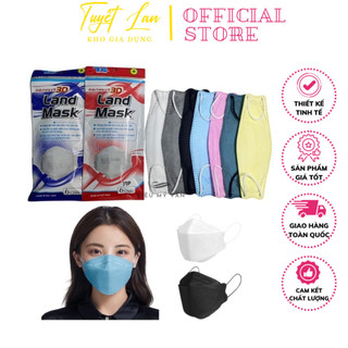 Khẩu Trang 3D Landmask, 4D Kf94 Túi 6 Chiếc Vip Giúp Lọc Bụi, Kháng Khuẩn Hiệu Quả