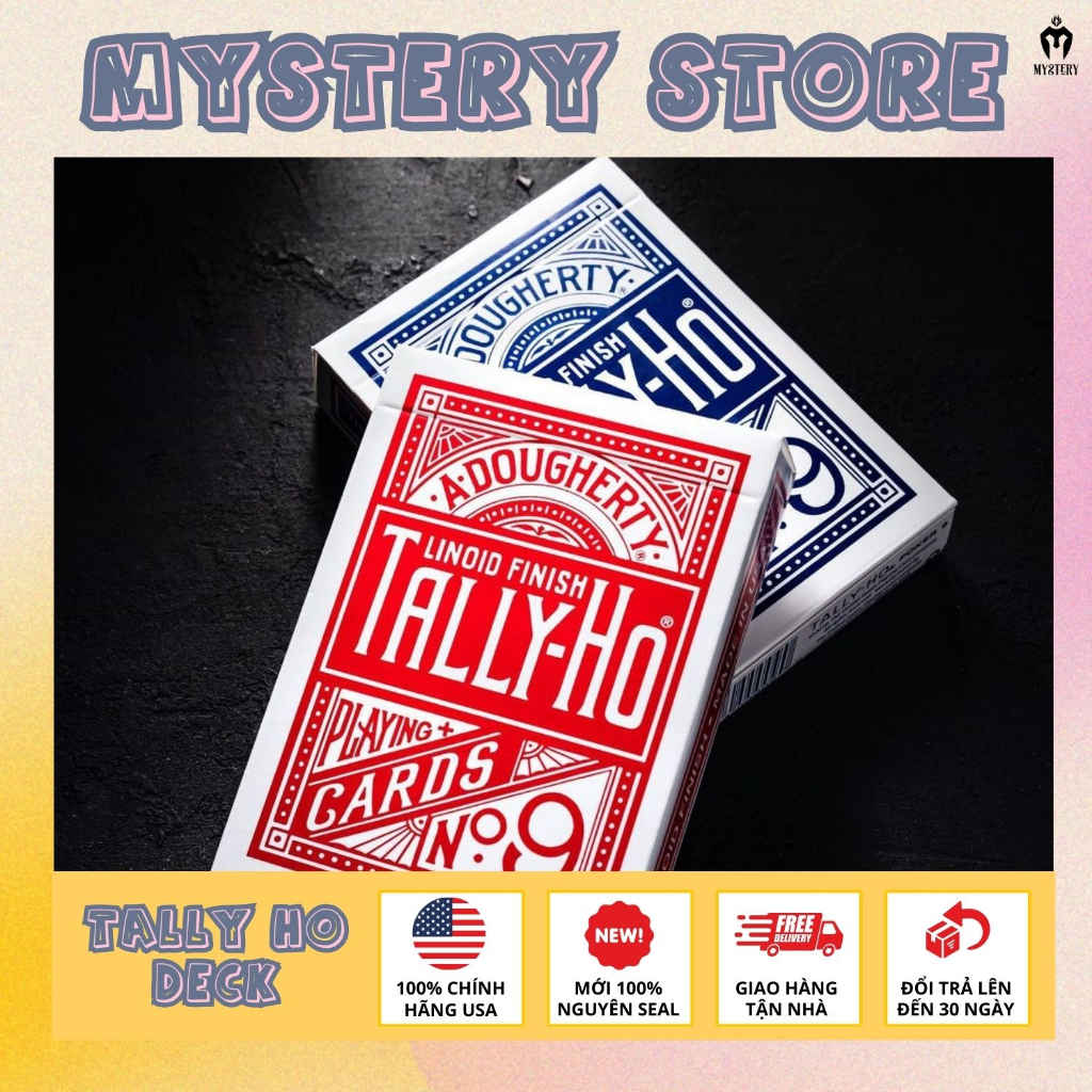 Bài ảo thuật USA Tally Ho Playing Cards ( Circle Back + Fan Back ) - Bài Mỹ CAO CẤP CHÍNH HÃNG USA ( Mystery Shop)
