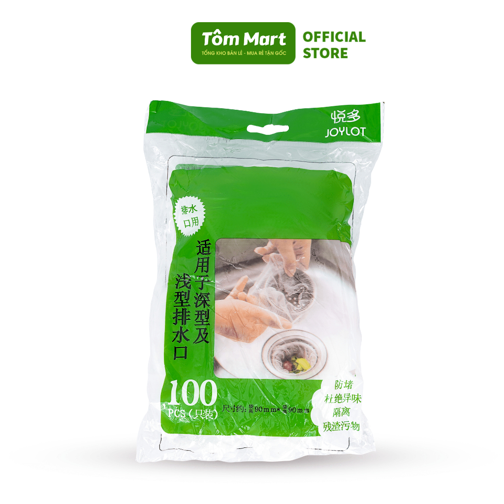 Túi lọc rác bồn rửa chén bát TÔM MART dạng lưới, lọc cặn bẩn, ngăn chặn rác - 100 chiếc
