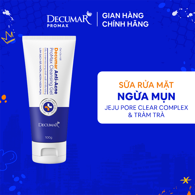 Sữa Rửa Mặt Ngừa Mụn, Mờ Thâm Decumar Anti-Acne ProMax Cleansing Gel 100g | BigBuy360 - bigbuy360.vn