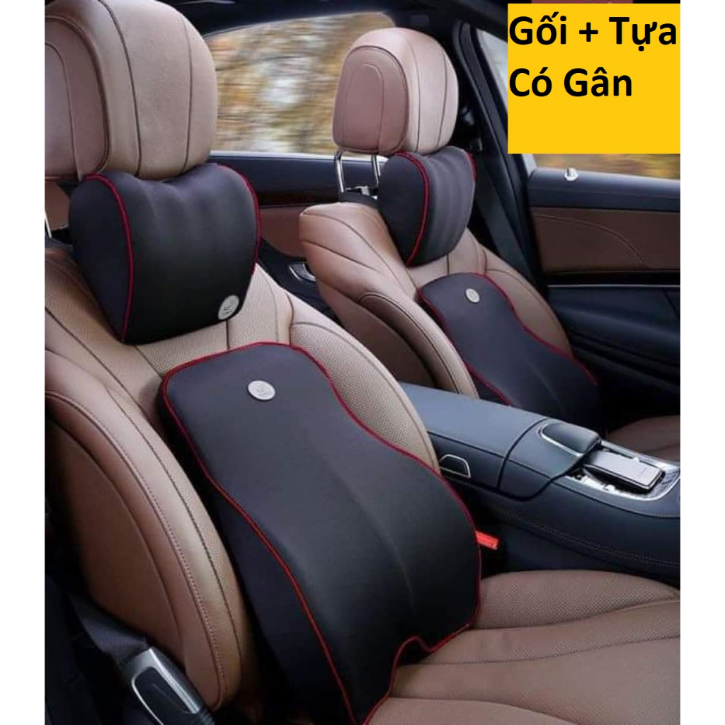 Gối tựa đầu và lưng cao su non ô tô dùng để ghế ô tô, ghế văn phòng | BigBuy360 - bigbuy360.vn