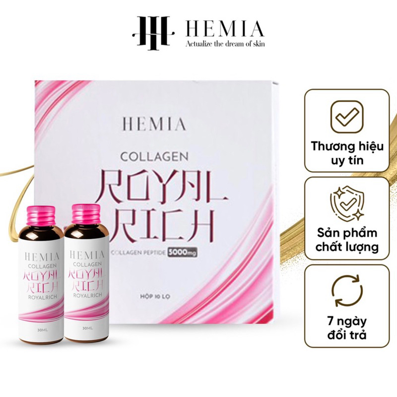 10 Lọ - Collagen hemia da căng bóng, trẻ hoá làn da