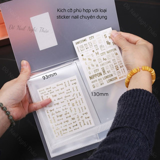 Sổ sticker, sổ đựng sticker trong suốt Nghi Thảo Nails