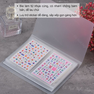 Sổ sticker, sổ đựng sticker trong suốt Nghi Thảo Nails