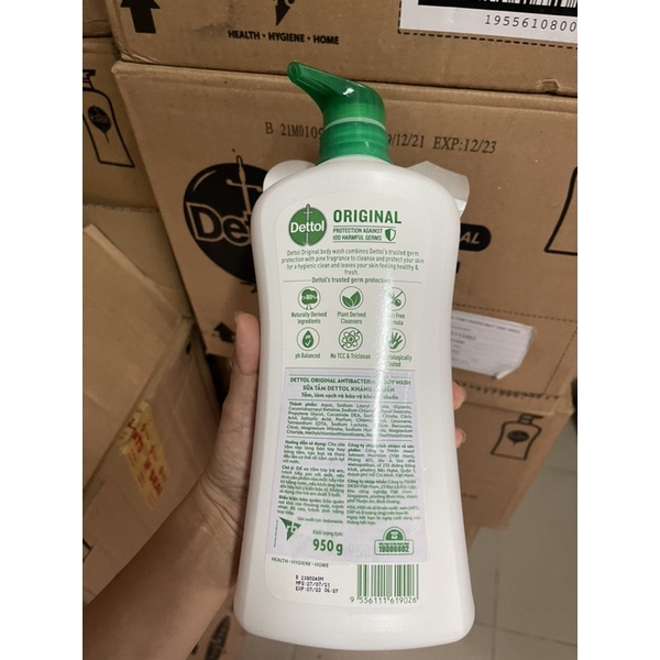 SỮA TẮM DETTOL KHÁNG KHUẨN VÀ DƯỠNG THỂ 950G