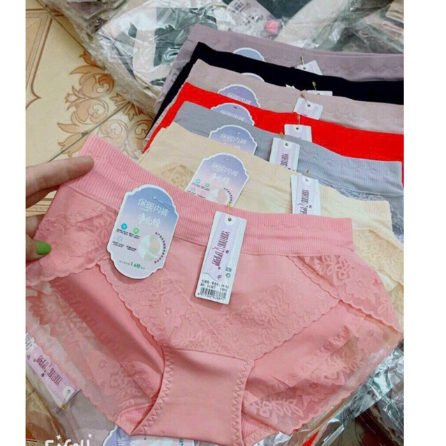 Quần lót nữ cotton cao cấp mềm êm phối viền ren quyến rũ 1376