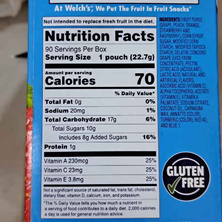 Combo 40 bịch kẹo dẻo trái cây Welch’s Mixed Fruit - Date T5/2024