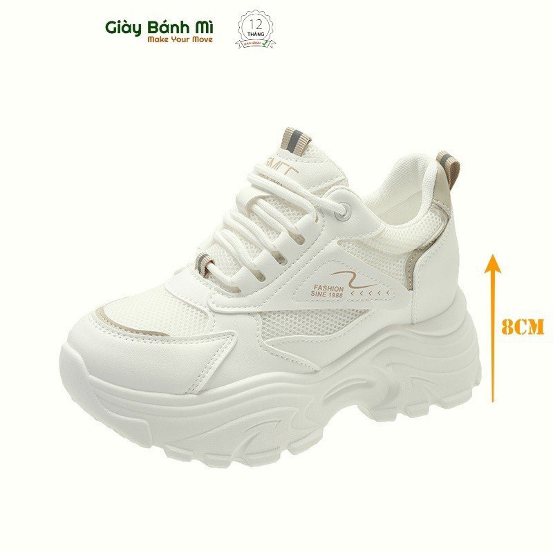 Giày Thể Thao Độn Đế Nữ Tăng Chiều Cao G1895 Đế Cao 7cm 8cm Bảo Hành Keo 12T G1796 G1495dx - Shop Giày Bánh Mì