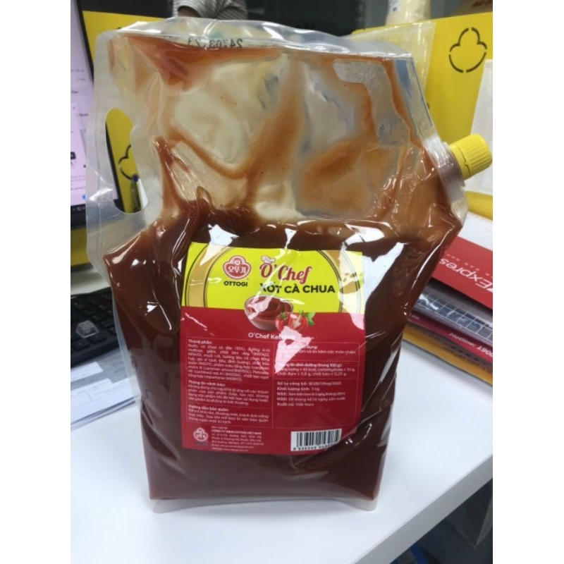 Sốt cà chua 3 kg, tương cà 3 kg Ottogi, xốt cà chua 3 kg ochef sỉ giá thùng