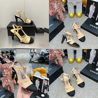 Sandal cn gót trụ vá mũi fullbox