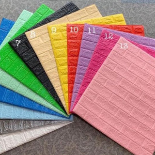 Xốp dán tường giả gạch 3d khổ lớn 70x77cm đủ màu
