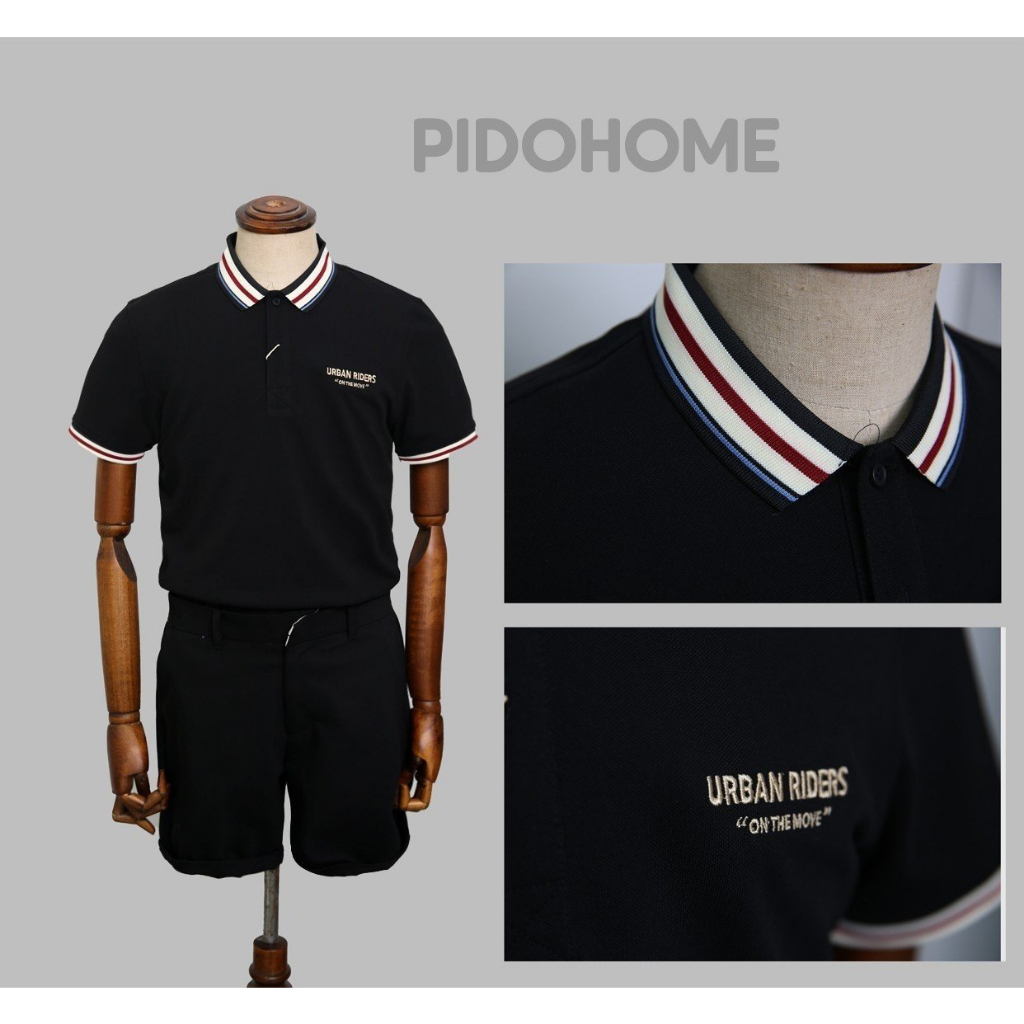 Áo Polo Nam Chữ Thêu Phối Cổ Và Tay Thương Hiệu PIDOHOME - PDAT273/274/275 - TABI SHOP