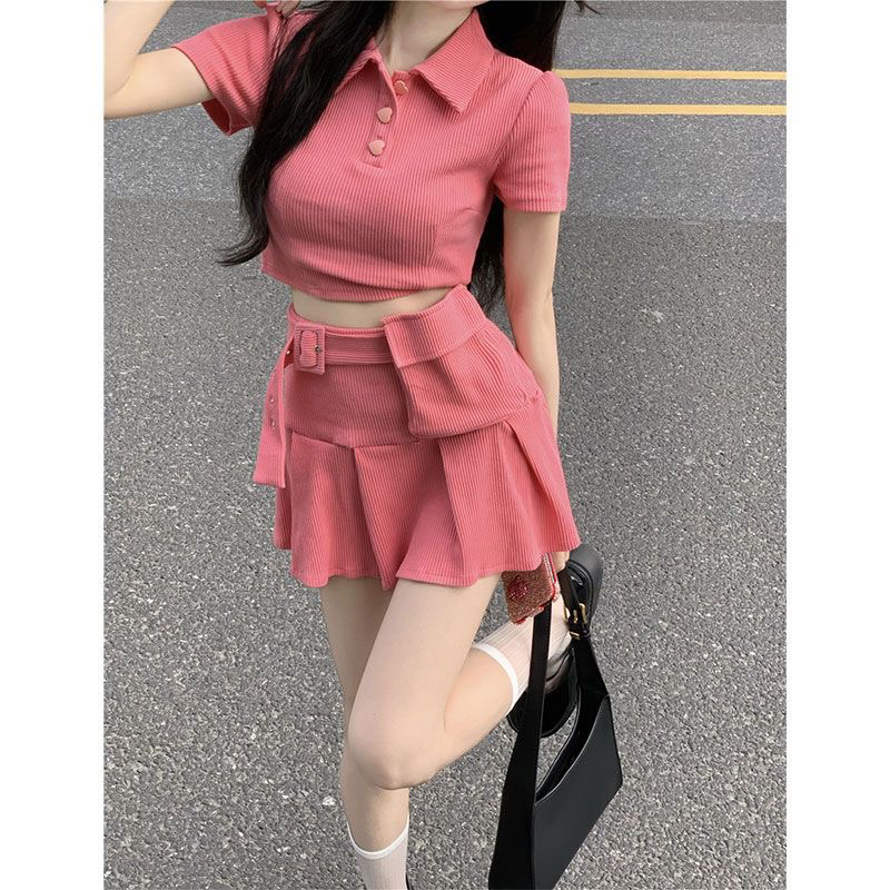 Set váy polo cổ bẻ 2023