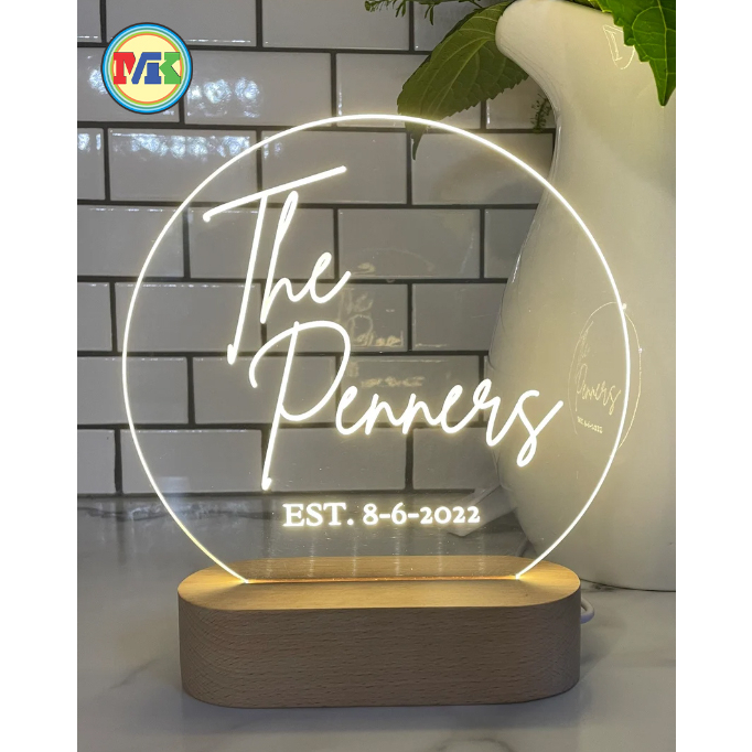 Đèn Ngủ Khắc Tên Theo Yêu Cầu - Trang Trí Phòng - Quà Tặng Chàng Nàng Người Yêu Vợ Chồng Gia Đình Bạn Bè KH23