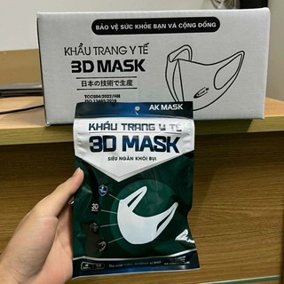 Combo 10 túi 100 cái khẩu trang 3d ak