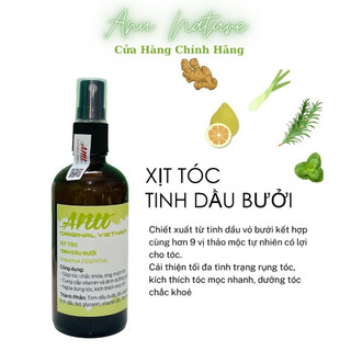Tinh dầu bưởi giảm rụng tóc, kích thích mọc tóc, xịt bưởi dưỡng tóc mềm mượt hiệu quả sau 2 tuần