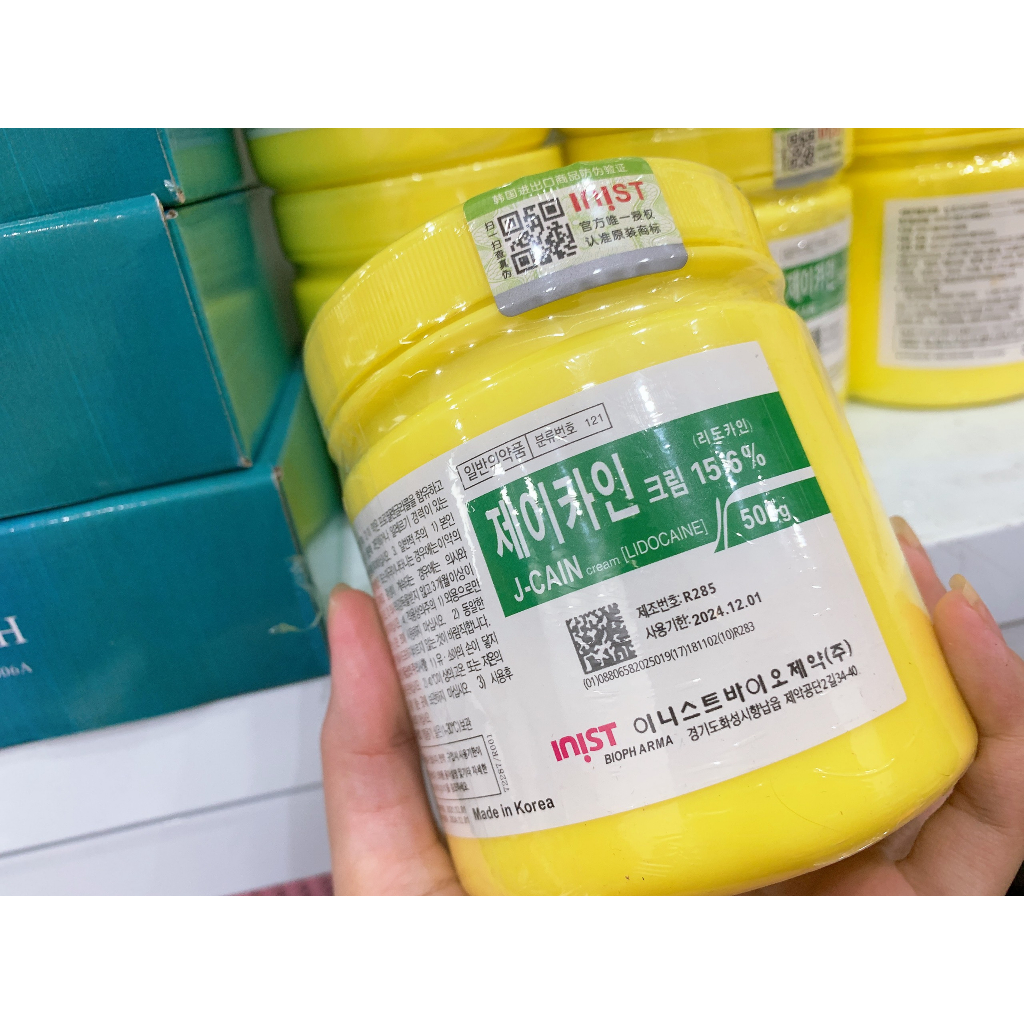 Kem ủ teê Hàn J-Cain 15.6%, 29.9%, 10.56% Cream 500gr, ủ teê phi kim, lăn kim sẹo rỗ, nám, tàn nhang dùng trong Spa, TMV