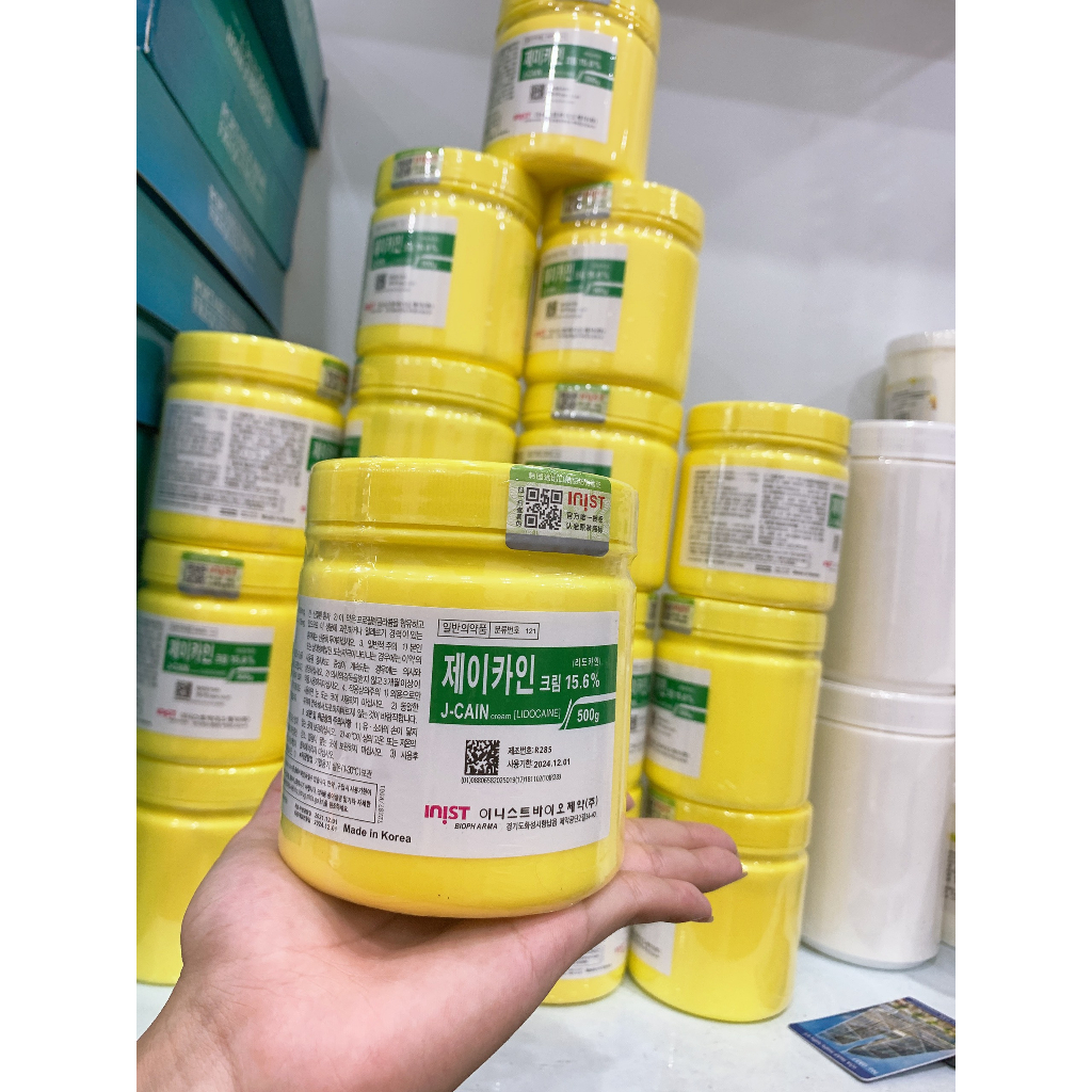 Kem ủ teê Hàn J-Cain 15.6%, 29.9%, 10.56% Cream 500gr, ủ teê phi kim, lăn kim sẹo rỗ, nám, tàn nhang dùng trong Spa, TMV