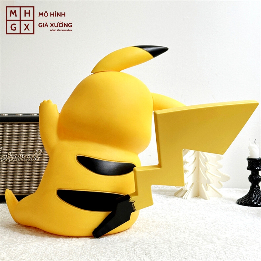 Mô Hình đồ chơi - Pikachu khổng lồ siêu cute - đi kèm 2 tai thay thế - cao 33cm nặng 1.6kg - Pokemon - Bộ Pokemon