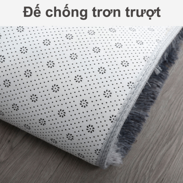 Thảm Lông  loang Trải Sàn Phòng ngủ chụp ảnh decor phòng khách giường giá rẻ cao cấp đen xám đỏ