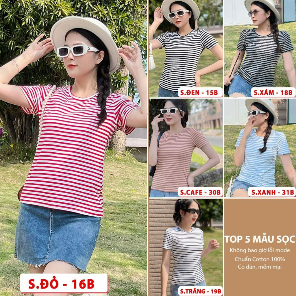 Áo thun nữ TOLI cổ tròn tay ngắn, dáng ôm nhẹ, vải Cotton co dãn mềm mịn, màu trơn, hàng chính hãng cao cấp [Tr-24B]