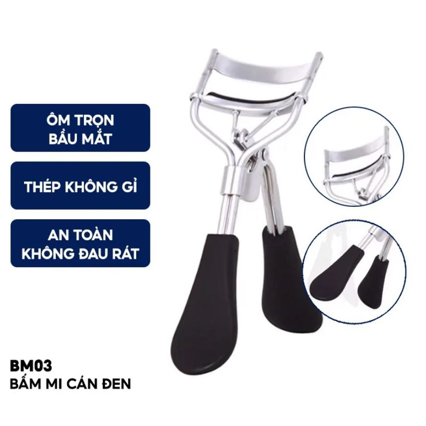 Bấm Mi Cán Đen Siêu Cong VACOSI Mordern Lash Curler BM03 - Hộp 1 cái + miếng đệm