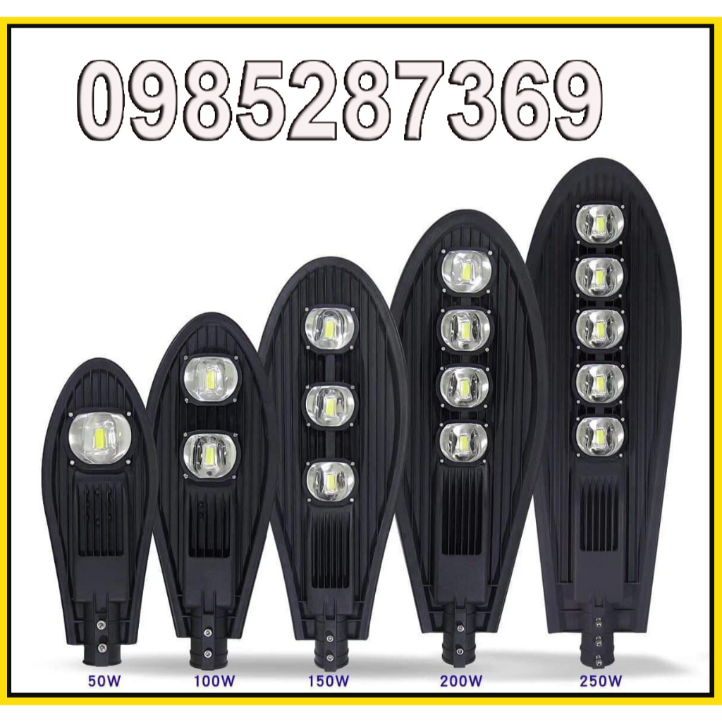 Đèn Led Rọi Đường, Đèn Pha Led Cột Rọi Đường Hình Chiếc Lá 30w, 50w, 100w, 150w, 200w