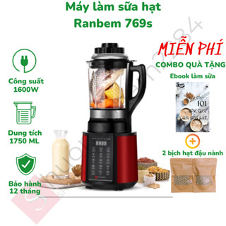Máy xay nấu đa năng RANBEM 769S 735H 735I tiếng Việt - Tặng công thức làm 101 loại sữa hạt