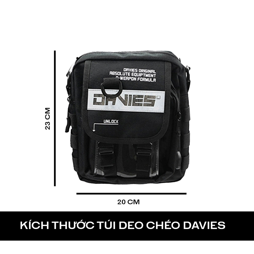 Túi đeo chéo mini nam nữ DAVIES phản quảng Mini Pocket MB.