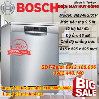 Máy rửa bát bosch sms46gi01p serie 4