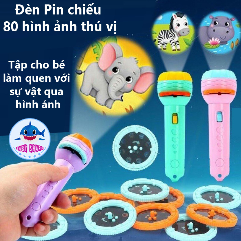 Đèn Pin Chiếu 80 Hình Ảnh Cho Bé Thoả Thích Khám Phá Hoa Quả, Động Vật, Côn Trùng, Phương Tiện, Siêu Nhân