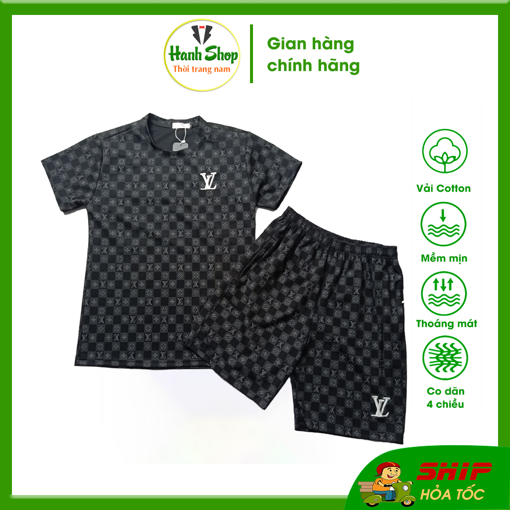 Bộ thể thao nam cổ tròn, sét bộ hè nam cộc tay chất liệu umi cao cấp, co dãn thoáng mát theo phong cách hàn quốc