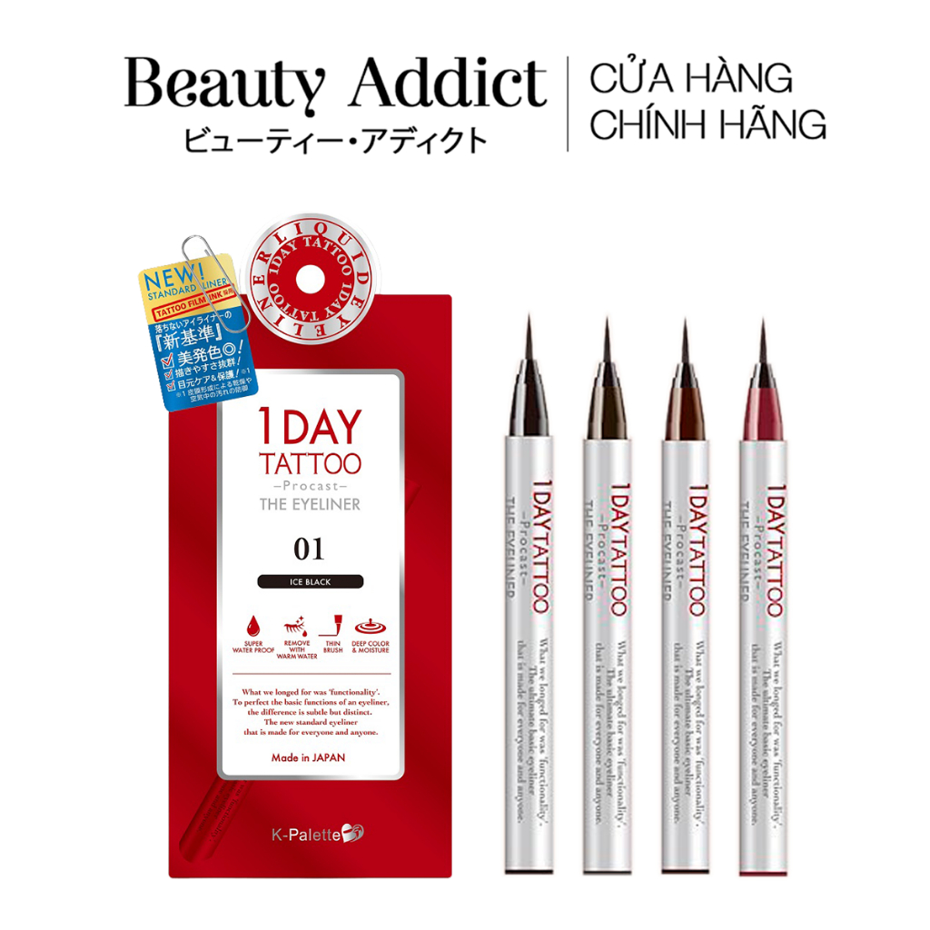 Bút vẽ viền mắt K-PALETTE 1DAY TATTOO Procast THE EYELINER