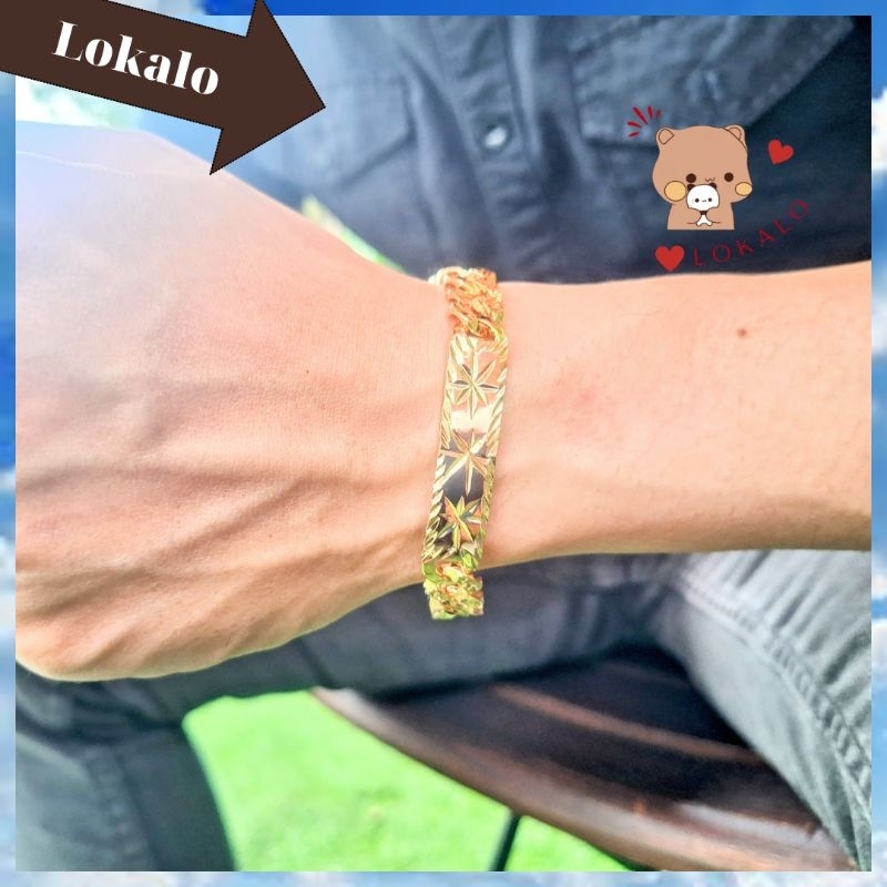 Lắc Tay Unisex Nam Chạm Sao Mạ Vàng 18k Lokalo - Đeo Đi Chơi, Tiệc Rất Đẹp 17.4.23