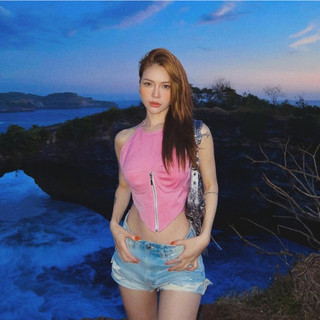 Yếm nữ croptop Onism Abyss top thiết kế màu hồng - Minidrop22 ONISM