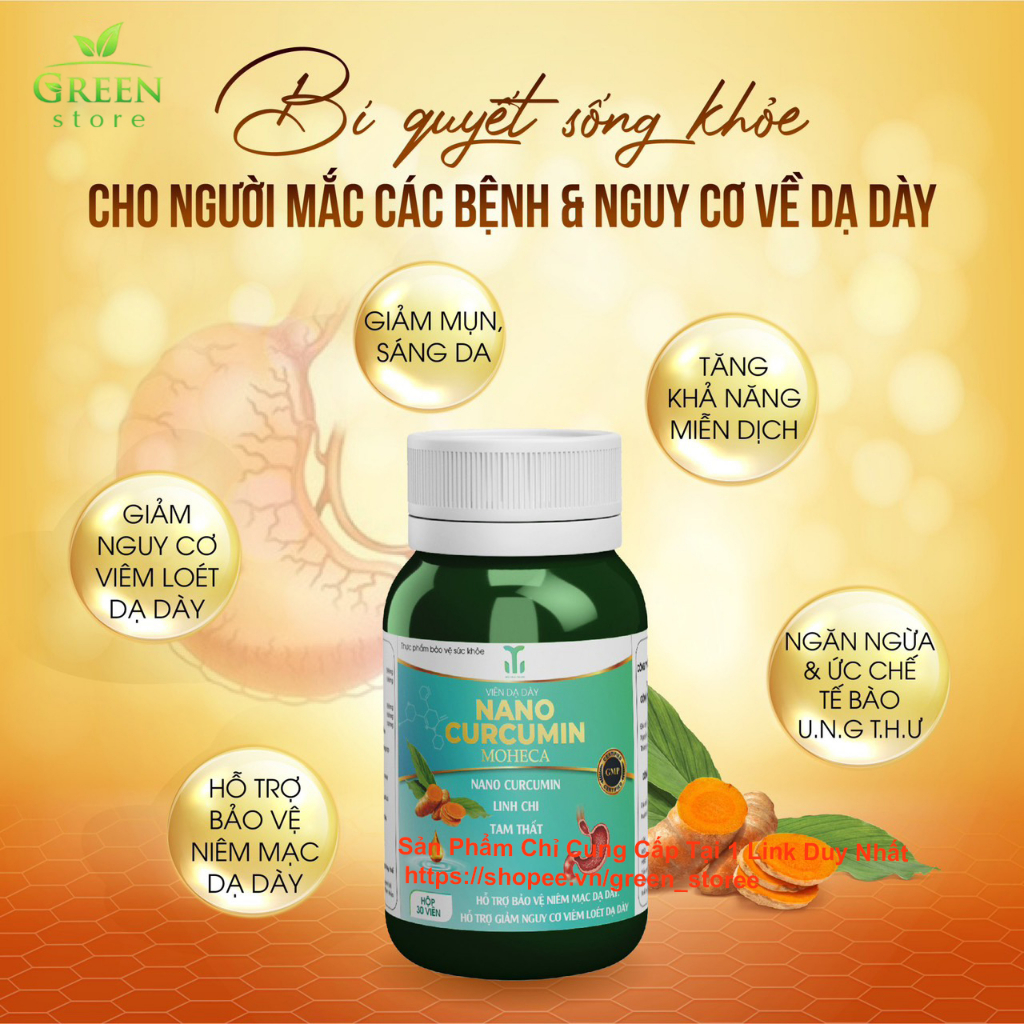 Nano Nghệ CURCUMIN Viên Uống Tinh Chất Nghệ Nano Curcumin Viện Hàn Lâm CN&amp;KH Hộp 30 viên